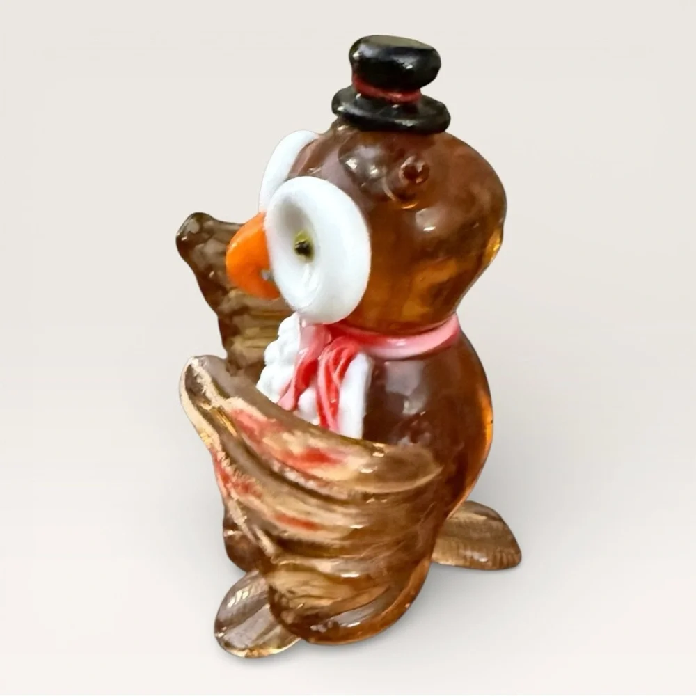 Pier 1 Imports Hand-Blown Art Glass Owl Figurine - New in Box
